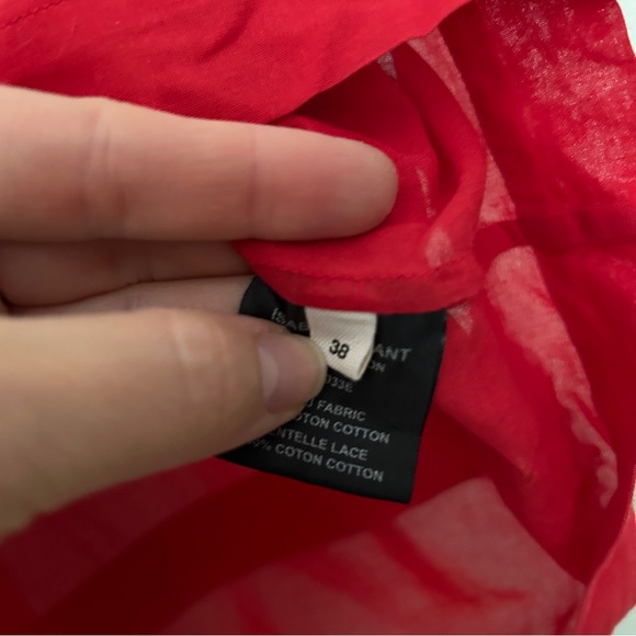 Isabel Marant etoile red lace blouse size 38 or 6 - Picture 9 of 11
